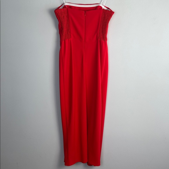 Amanda Uprichard Revolve Ivy Gown in Crimson Medium Strapless Dress Formal Dance - Picture 9 of 16